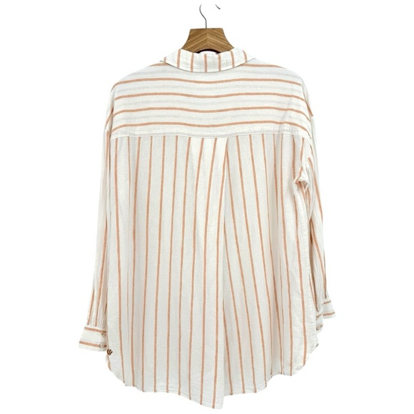 Fat Face Linen Viscose Striped Button Up Tunic Billie Shirt Size 12 - Picture 5 of 13